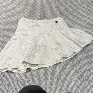 Lanvin Cream Floral Skater Skirt